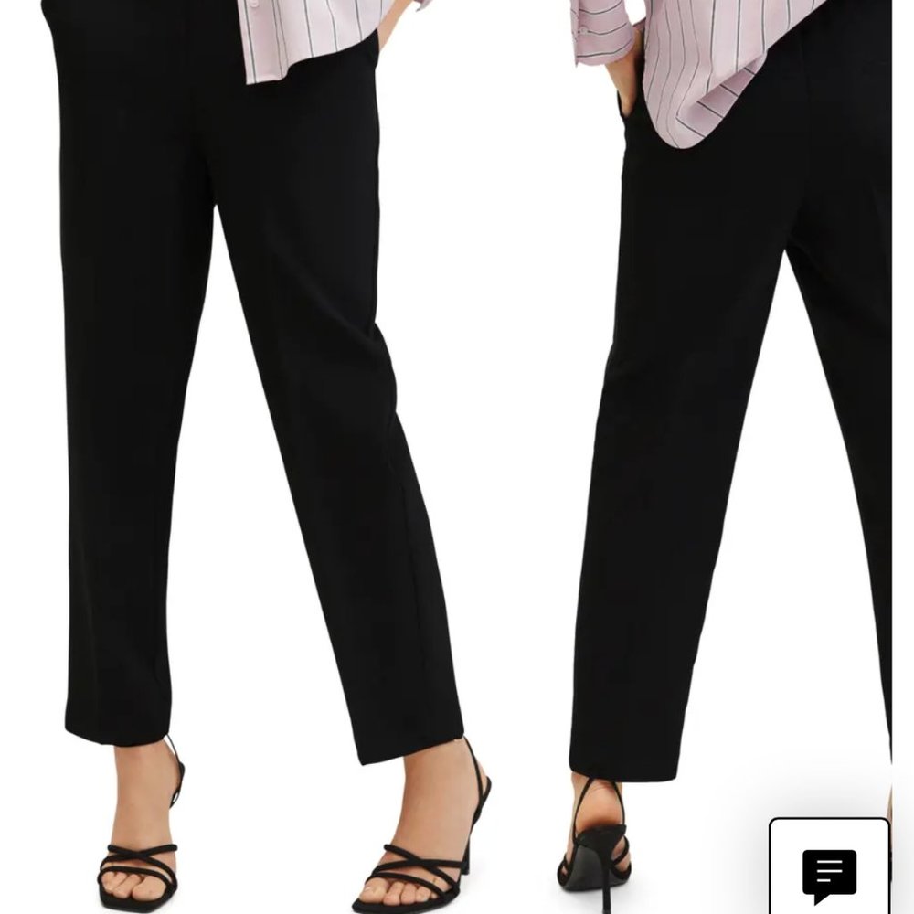Mango High Waisted straight leg pants